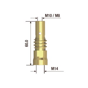FUBAG Адаптер контактного наконечника сварочного аппарата  M10х60 мм (2 шт.) в Калуге фото