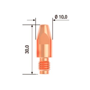 FUBAG Контактный наконечник M8х30 мм ECU D=0.9 мм (25 шт.) в Калуге фото