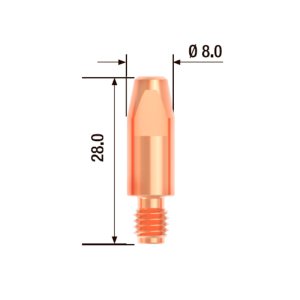 FUBAG Контактный наконечник M6х28 мм ECU D=0.9 мм (25 шт.) в Калуге фото