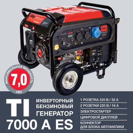 FUBAG Инверторный генератор с электростартером и коннектором автоматики TI 7000 A ES купить в Калуге
