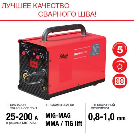 FUBAG Сварочный полуавтомат IRMIG 200 SYN с горелкой 250 А 3 м в комплекте в Калуге фото