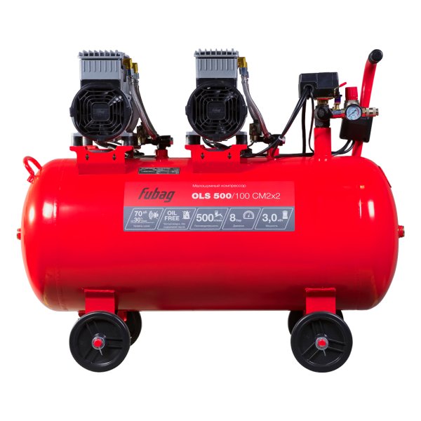 Компрессор воздушный безмасляный малошумный FUBAG OLS 500/100 CM2х2 + Набор пневмоинструмента (5 предметов) в ПОДАРОК в Калуге фото