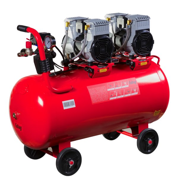 Компрессор воздушный безмасляный малошумный FUBAG OLS 500/100 CM2х2 + Набор пневмоинструмента (5 предметов) в ПОДАРОК в Калуге фото