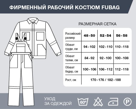 Фирменный рабочий костюм Fubag размер 52-54 рост 170-176 в Калуге фото