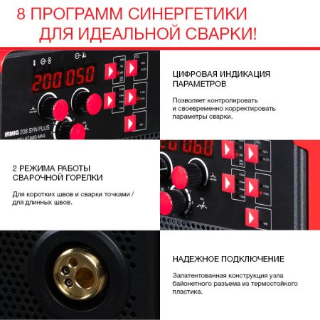 FUBAG Сварочный полуавтомат IRMIG 208 SYN PLUS c горелкой FB 250 3m в Калуге фото