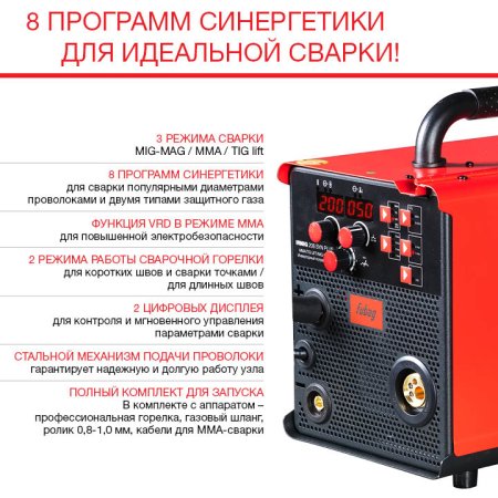 FUBAG Сварочный полуавтомат IRMIG 208 SYN PLUS c горелкой FB 250 3m в Калуге фото