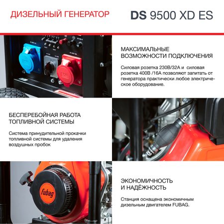 FUBAG Дизельный генератор (одно- и трехфазный) с электростартером DS 9500 XD ES в Калуге фото
